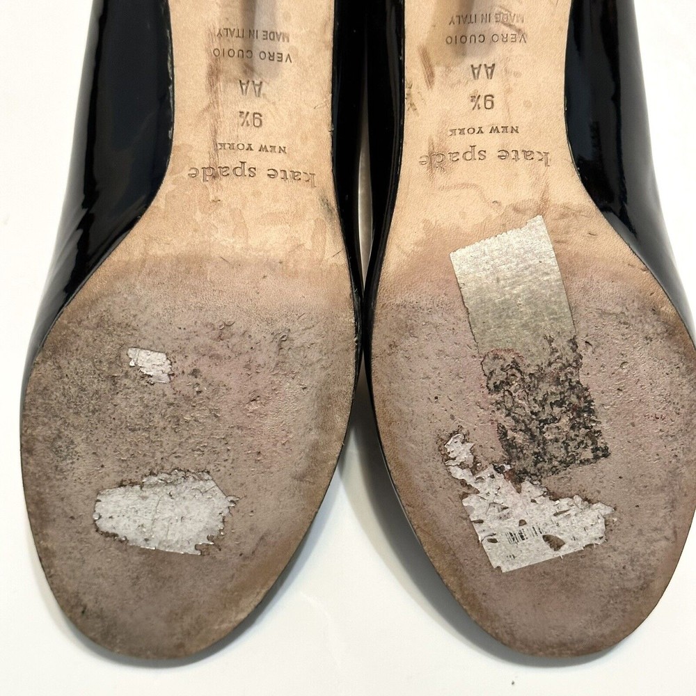 KATE SPADE Heels Women’s Size 9.5 AA Patent Black Pump Shoes - Picture 10 of 14